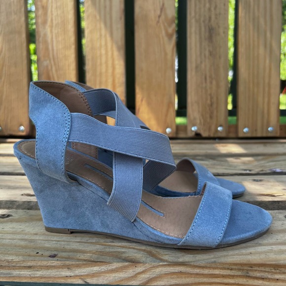 new directions Shoes - New Direction  size 6.5  Tania wedge  blue sandle